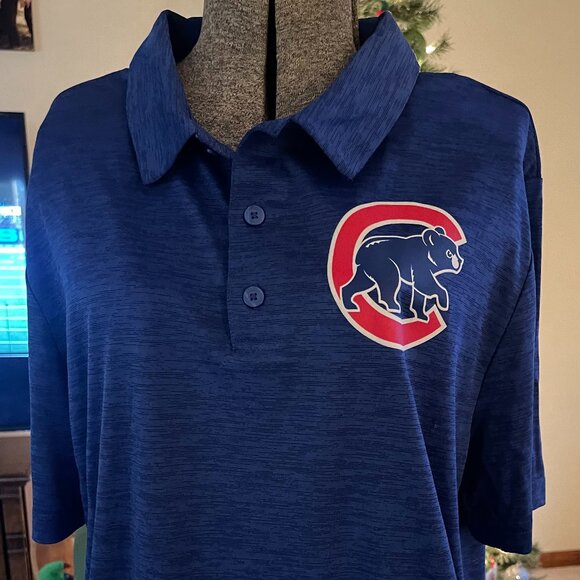 Chicago Cubs Men's Large Fanatics Polo Shirt NWT - Picture 1 of 2